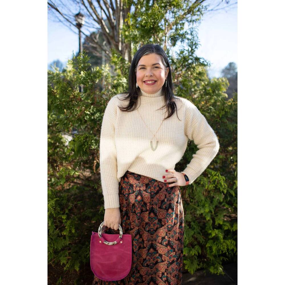 NEW MOLLY BRACKEN ribbed mock collar jumper sweater in cream
